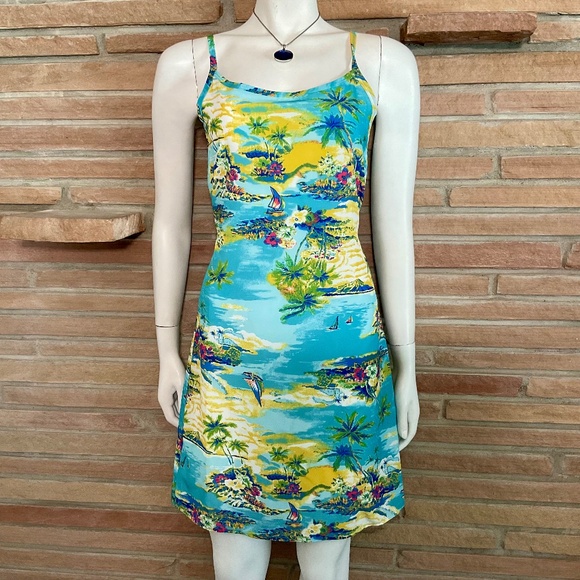 Vintage Tropical Print Dress - Picture 1 of 8